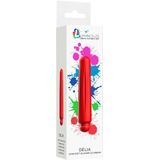 Delia - ABS Bullet With Sleeve - 10-Speeds - Red