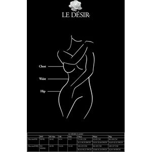 Shots - Le Désir Gestreepte Netstof Jarretelgordel - Plus Size black OSX