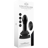 Pluggy - Glass Vibrator - With Suction Cup And Remote - Rechargeable - 10 Speed - Black