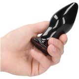 Stretchy - Glass Vibrator - With Suction Cup and Remote - Rechargeable - 10 Speed - Black