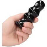 Ribbly - Glass Vibrator - With Suction Cup and Remote - Rechargeable - 10 Speed - Black