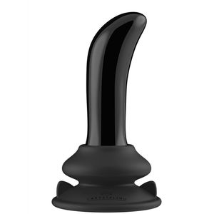 Prickly - Glass Vibrator - With Suction Cup and Remote - Rechargeable - 10 Speed - Black
