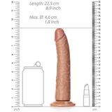 Dunne Realistische Dildo Met Zuignap 20,5cm – Beige