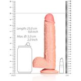 Dildo with Balls and Suction Cup - 9''/ 23 cm