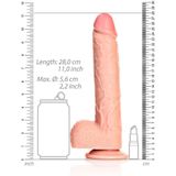 Dildo with Balls and Suction Cup - 10''/ 25,5 cm