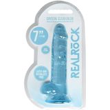 Real Rock - Realistische Dildo met Ballen 19 cm - Blauw