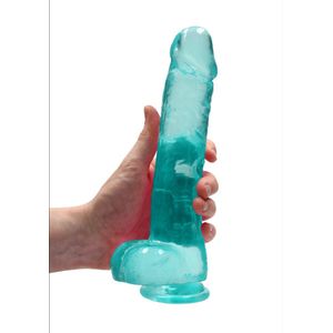 Realistische Dildo met Ballen 25 cm - Turquoise