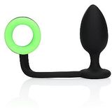 Shots - Ouch! Butt Plug met Cockring Neon Green/Black