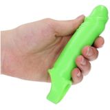 Smooth Stretchy Penis Sleeve - Glow In The Dark - Neon Green