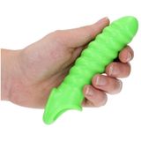 Swirl Stretchy Penis Sleeve - Glow In The Dark - Neon Green