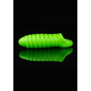 Swirl Thick Stretchy Penis Sleeve - GitD - Neon Green