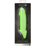 Smooth Thick Stretchy Penis Sleeve - GitD - Neon Green