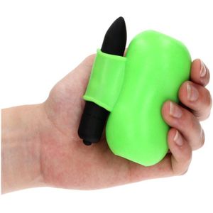 Vibrating Masturbator - Glow in the Dark - Neon Green