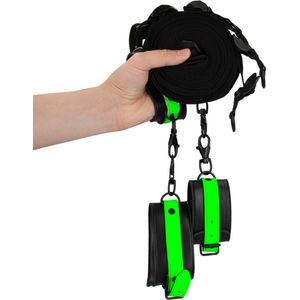 Bed Bindings Restraint Kit - GitD - Neon Green/Black