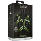 Body Harness - Glow in the Dark - Neon Green/Black - S/M