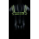 Chest Bulldog Harness - GitD - Neon Green/Black - S/M