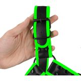 Buckle Bulldog Harness - GitD - Neon Green/Black - S/M