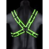 Cross Harness - Glow in the Dark - Neon Green/Black - S/M