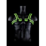 Shots - Ouch! Gesp Harnas - S/M Neon Green/Black S/M