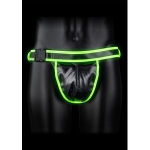 Buckle Jock Strap - GitD - Neon Green/Black - S/M