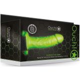 Shots - Ouch! Realistisch Strap-On Harnas - 18 cm Neon Green/Black