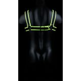Chest Bulldog Harness - GitD - Neon Green/Black - L/XL