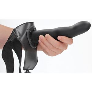 Shots - Ouch! Gebogen Holle Strap-On - 20 cm black