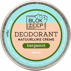 Natuurlijke Deodorant Crème - Bergamot - Aluminium Blikje