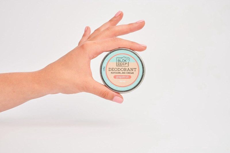 Blokzeep - Deodorant Crème - Grapefruit - 50 Milliliter - Natuurlijke Ingrediënten