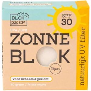 Blokzeep - ZonneBlok - Zonnebrand - SPF30 - Natuurlijk - Zinkoxide