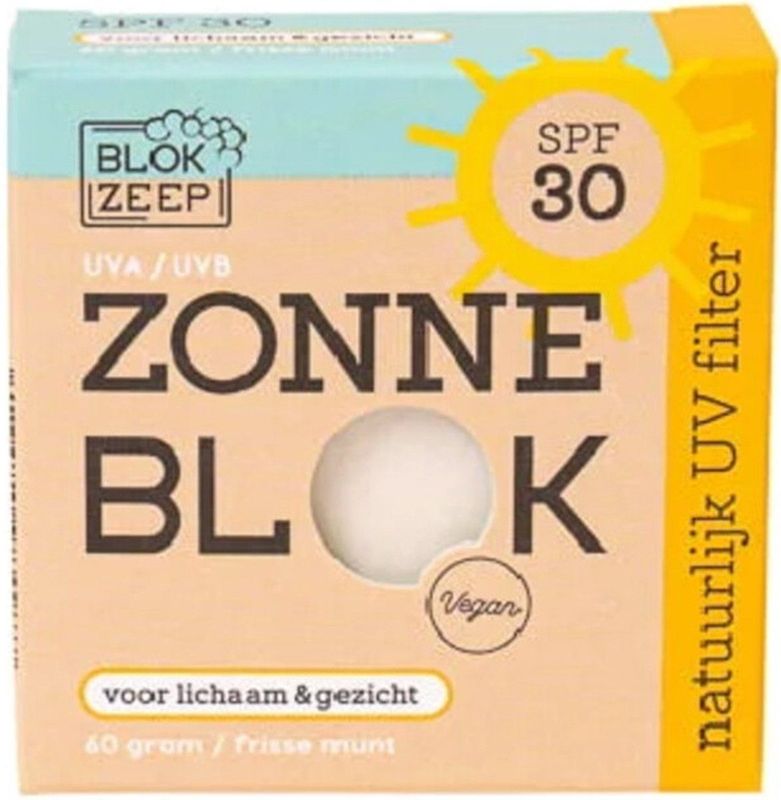 Blokzeep - ZonneBlok - Zonnebrand - SPF30 - Natuurlijk - Zinkoxide