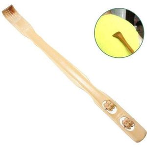 Bamboe Rugkrabber & Massage Roller 2-In-1 | Rugmassage | Ruggekraber | rugkrabber stok |