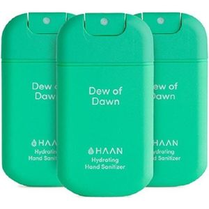 HAAN Hydrating Hand Sanitizer - Handzeep - Desinfecterend - 3-Pack Dew Of Dawn Spray 30ml - Navulbaar