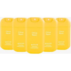 HAAN Hydrating Hand Sanitizer - Handzeep - Desinfecterend - 5pack Citrus Noon Spray 30ml - Navulbaar