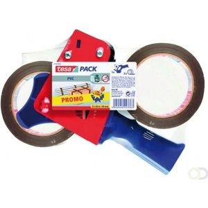Verpakkingstape Tesa - Tape Dispenser - Inclusief 2 Rollen 50mmx66m Ultra Sterk