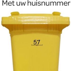 Klikosticker - met uw huisnummer - zwart - weerbestendig - brievenbussticker - containersticker - 9 cm x 14 cm