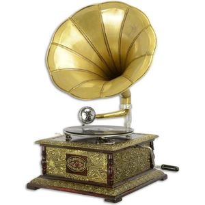 HorstDeco Platenspeler - Platenspeler - Grammofoon - Bakeliet platen - 78 RPM - Slinger Motor - Werkt echt