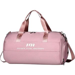 Weekendtas Roze - compact - handbagage - dames - travel bag - apart schoenenvak - 6 vakken