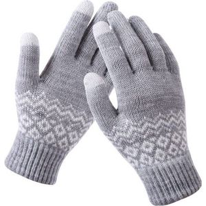 Gebreide handschoenen | acryl | grijs | one size