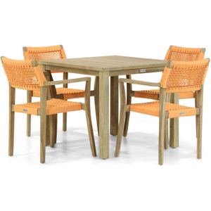 Lifestyle Dallas/Bristol 90 cm dining tuinset 5-delig