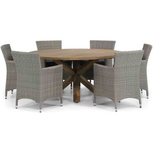Garden Collections Dublin/Sand City 160 cm dining tuinset 7-delig