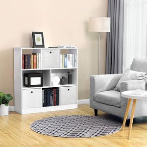 Trend24 Boekenkast - Vakkenkast - Kast - Opbergkast - Boekenrek - Spaanplaat - 97.5 x 30 x 100 cm - Wit