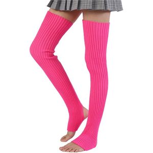 Beenwarmers - beenwarmers roze XL - lange beenwarmers - 100% Katoen