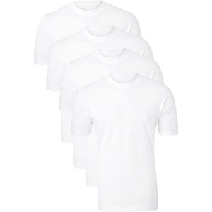 Schiesser - T-shirt - Wit - 4-pack - Korte Mouwen - Ronde Hals