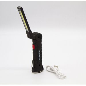 LED Zaklamp XL oplaadbaar - Werklamp - Met haak en Magneetvoet - Looplamp