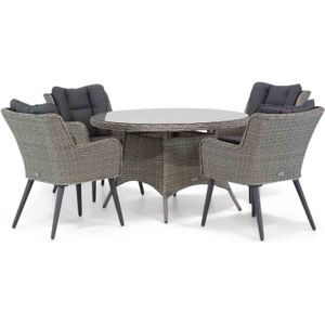 Garden Collections Boston/Aberdeen 120 cm rond dining tuinset 5-delig