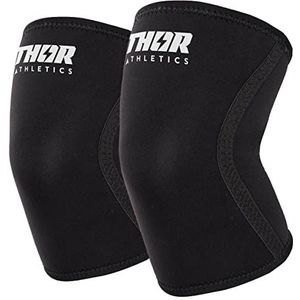 Thor Athletics - Sleeves kniekousen zwart – 7 mm – accessoires voor krachttraining – powerlifting – bodybuilding – squat – maat XXL