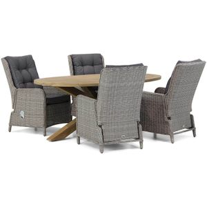 Garden Collections Kingston/Boston 200 cm ovaal dining tuinset 5-delig