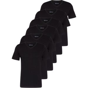 Hugo Boss - T-shirt - Wit/Zwart - Katoen - Regular-Fit - Korte Mouwen