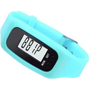 Stappenteller • Horloge • Digitaal • Digitale • LCD • Calorie • Loopafstand • Teller • Pedometer • Compact • Comfortabel • Zwart • Wit • lichtblauw • Oranje • Licht Roze • Donkerblauw • Rood • Paars • Geel • Lichtgroen • Turqouise • Cyaan